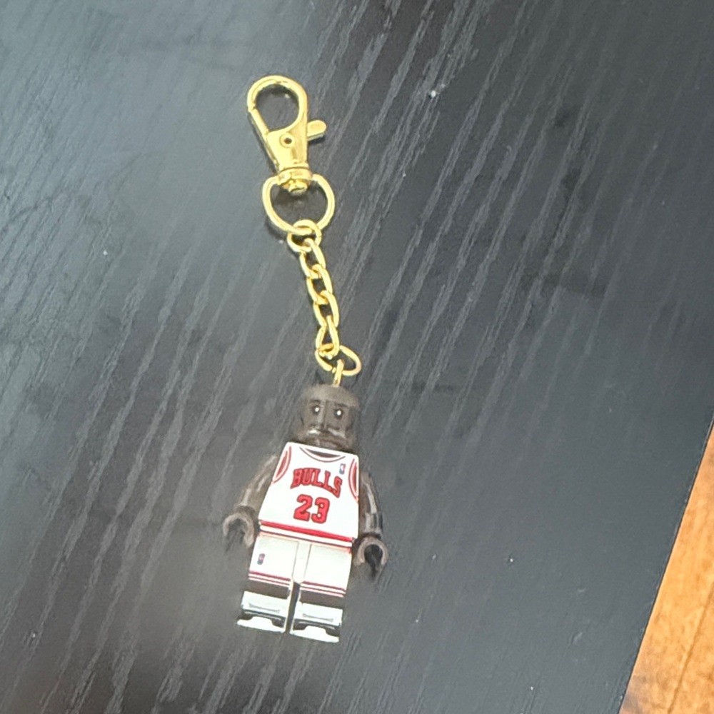 Michael Jordan Keychain w Gold Clip